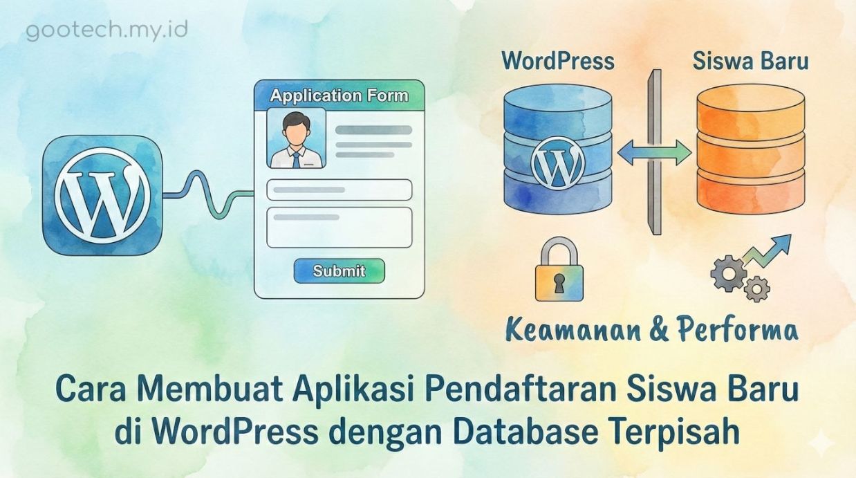 Cara Membuat Aplikasi Pendaftaran Siswa Baru di WordPress dengan Database Terpisah
